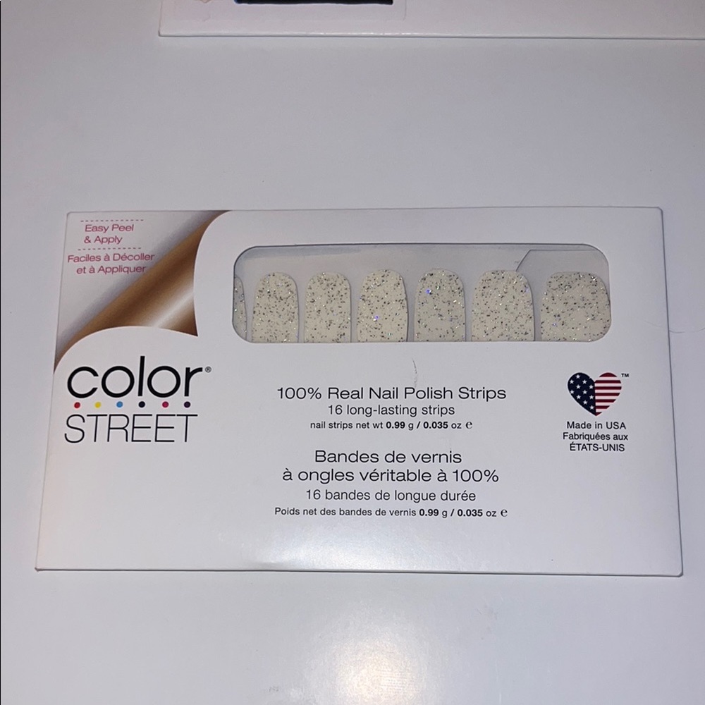 Color Street White Nail Polish Strips - Glittersweet